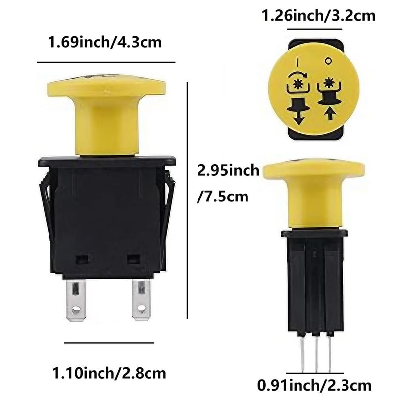 Diskary 5 Terminals Clutch PTO Switch 10A 14V for Toro Most Commercial Walk-Behind Mowers Delta 6272-201 6272-202 6274-201 MTD 725-07530 Replacement 430-159 104-8140 - Image 2
